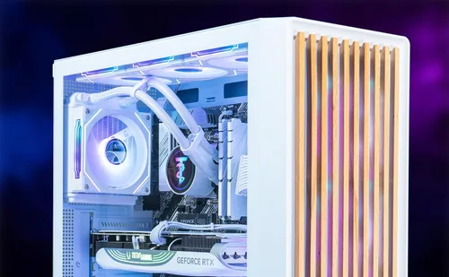 Vista 8 de VIPRTECH Overlord 3.0 Gaming PC, Ryzen 9 7900X, RTX 5070 Ti, 32GB/2TB - WO Negro Nuez (Black Walnut)
