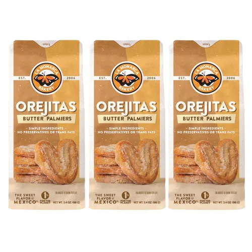 Vista 8 de Galletas de mantequilla mexicanas, 3.6 onzas (paquete de 3), hechas con mantequilla real e ingredientes simples por La Monarca Bakery