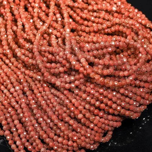 Vista 64 de 180 piezas 2mm Cuentas de piedras preciosas de turquesa africana natural facetada redonda suelta para hacer joyas