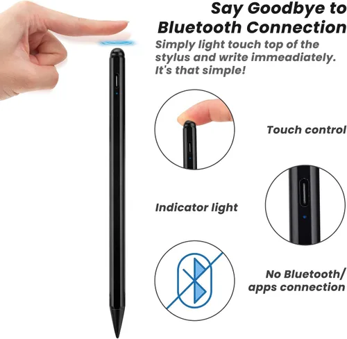 Vista 5 de iPad Pencil Pro - 2 lápices capacitivos de carga rápida para Apple iPad Pro 11 de 13 pulgadas M4, funciona para iPad Pro de 11 pulgadas, 12.9 Blanco