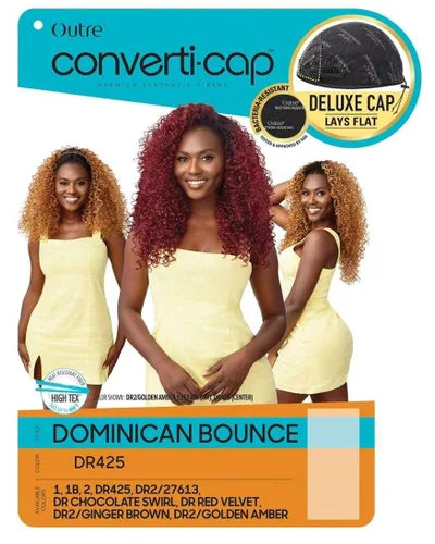 Vista 2 de Converti-Cap Peluca sintética Outre - DOMINICAN BOUNCE (marrón oscuro 2)