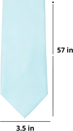 Vista 472 de tiemart Corbata de color sólido para hombre Longitud estándar