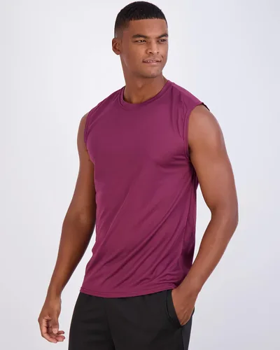 Vista 2 de Real Essentials Paquete de 5 camiseta deportiva de malla para hombre, ropa deportiva para entrenamiento y entrenamiento