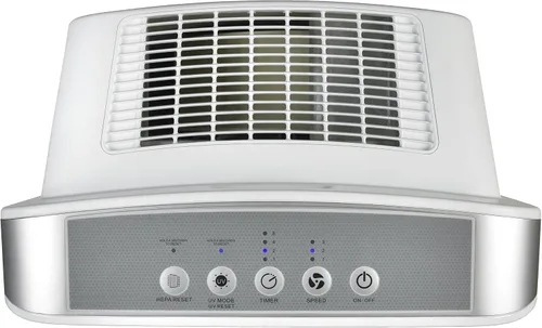 Vista 6 de GermGuardian Purificador de aire HEPA para el hogar, habitaciones grandes de hasta 1760 pies cuadrados con filtro de aire HEPA y luz UV-C, cero