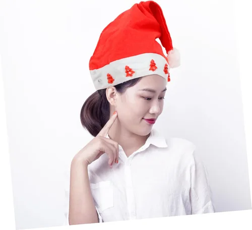 Vista 9 de KESYOO - Disfraz de Papá Noel para mujer, diseño de Papá Noel con gorro rojo y accesorios de cosplay