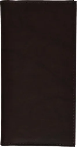Vista 3 de Chequera de cuero original, suave, hecha a mano, nueva, estilo simple - 156, talla única , Marrón