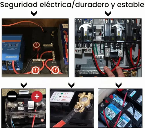 Vista 6 de XMSJSIY - Cables de batería solar de calibre 10, cables inversores