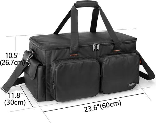 Vista 6 de Trunab Bolsa para archivos de cable DJ con parte inferior acolchada
