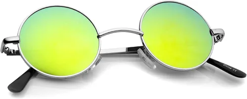 Vista 4 de zeroUV Gafas de sol redondas redondas inspiradas en Lennon de estilo retro vintage
