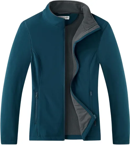 Vista 17 de 33,000ft Chaqueta impermeable Softshell para mujer, abrigo ligero con forro Verde militar