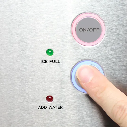 Vista 8 de Avanti La máquina de hielo Nugget con controles electrónicos y dispensador de uso en encimera hace 33 libras de hielo masticable por día, perfecta
