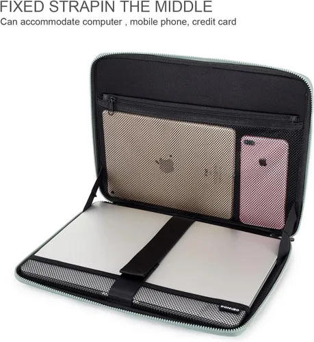 Vista 4 de DOMISO Fundas de 17.3 pulgadas adaptadas para computadoras, resistente al agua, a prueba de golpes, con asa y bolsa de accesorios, compatible