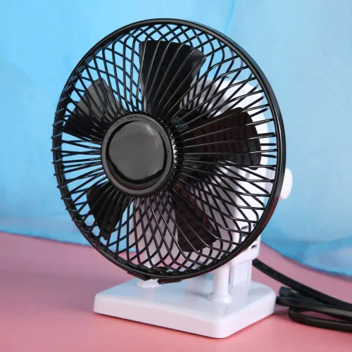 Vista 6 de Dioche Mini ventilador eléctrico de uñas con flujo de aire de 13 W de alto, ventilador de escritorio portátil con 2 ajustes de velocidad