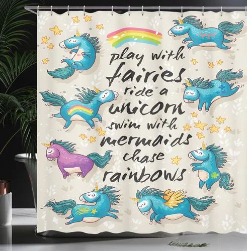 Vista 3 de Ambesonne, cortina de ducha cuatro estaciones