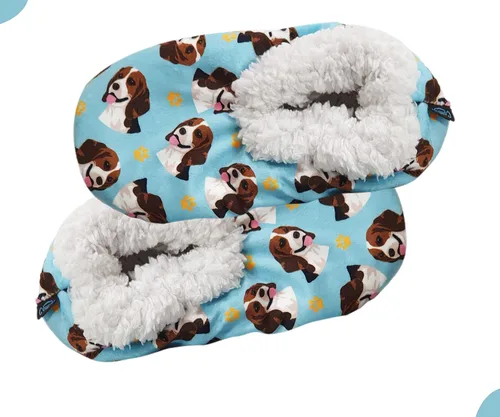 Vista 5 de Chihuahua - Pantuflas súper suaves para mujer talla única pantuflas acogedoras de casa parte inferior antideslizante perfectas para regalos
