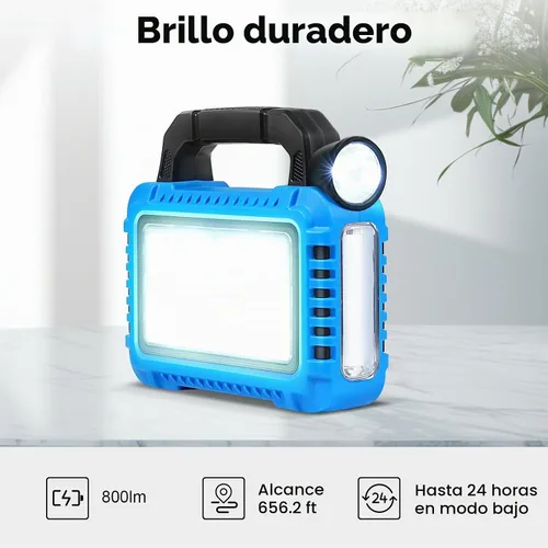 Vista 5 de Linterna solar, linterna LED para cortes de energía, luces esenciales de campamento portátiles, luces recargables para tienda de campaña