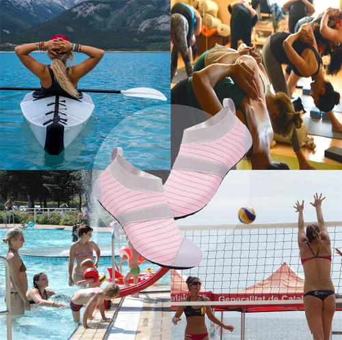 Vista 6 de PIOFDAIX Water Shoes for Women and Men Quick-Dry Beach Aqua Socks Swim Shoes Pool Water Socks with Foot Massage