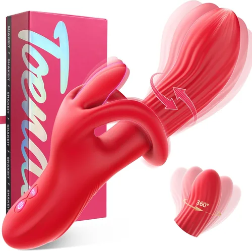 Vista 9 de Toendi Vibrador de empuje juguetes sexuales, consoladores para adultos, vibrador de punto G con anillo deslizante, consolador de empuje 7 10 lamer