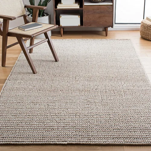 Vista 8 de SAFAVIEH Natura Collection NAT426B - Alfombra de lana hecha a mano para entrada, sala de estar, dormitorio, 2 pies 3 pulgadas x 9 pies, color beige