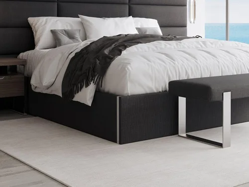 Vista 30 de VANT Cama de plataforma tapizada, tamaño Queen, color beige Boucle, marco de cama de fácil montaje, no necesita somier, base para un apoyo óptimo