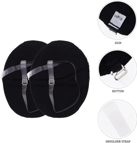 Vista 2 de Almohadillas de sudor para axilas, almohadilla absorbente para debajo de las axilas, protector de vestido, reutilizable, de algodón, para axilas