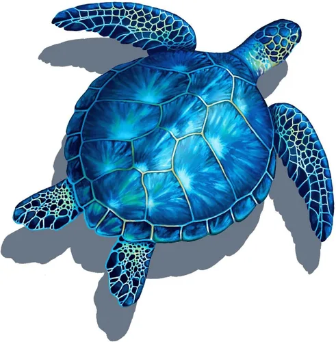 Vista 6 de Mosaico de porcelana de tortuga marina para piscina (10 x 10 pulgadas, verde)