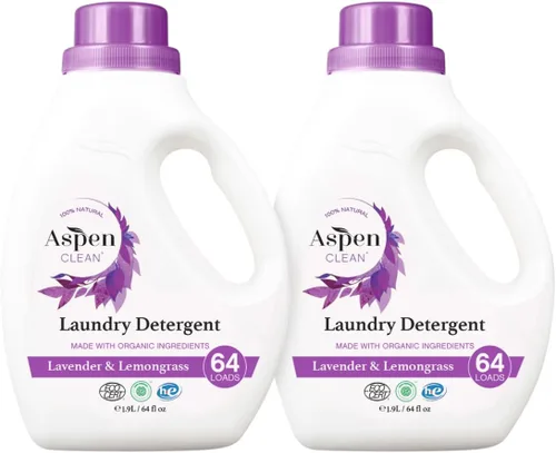 Vista 13 de AspenClean Detergente líquido HE para ropa Eucalipto y romero No tóxico 100% natural Verificado por EWG Seguro para bebés, mascotas