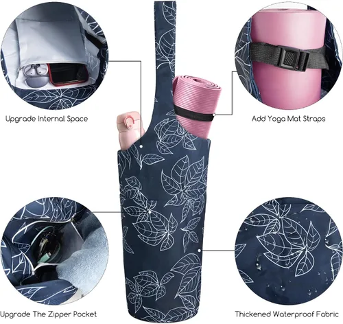 Vista 3 de IwIeIaIrI Yoga Mat Bag for Women with Mat Carrier Large Size Pocket