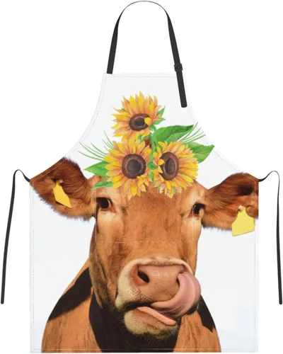 Vista 10 de Delantal de cocina de chef impermeable con bolsillos para adultos, delantales de cocina para barbacoa, regalos personalizados para hornear