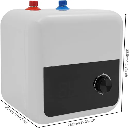 Vista 2 de Calentador de agua para tanque, 1500 W, 2.11 galones, calentador de agua eléctrico, mini tanque, calentador de agua de almacenamiento montado