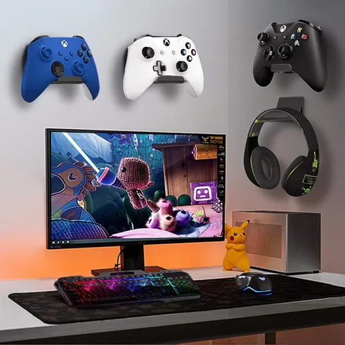 Vista 3 de 6amLifestyle Paquete de 2 soportes para controlador integrados con almohadillas antideslizantes para PS5 PS4 Xbox One Switch Pro Gamepad Controller