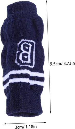 Vista 2 de 4pcs Knitted Dog Leg Warmers with Snug Fit Polyester