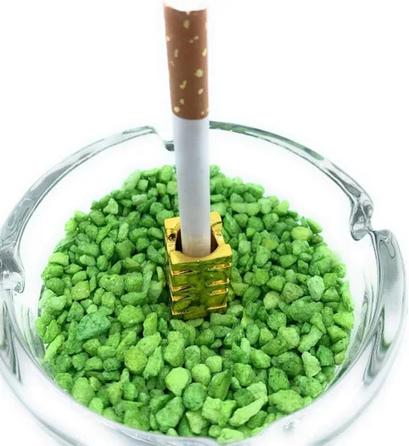 Vista 4 de Diseño de sangría de metal, extintores instantáneos de cigarrillos, paquete de 4 (dorado)