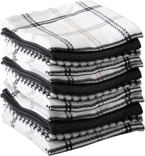 Vista 31 de T-Fal Paños de cocina de gofres de alta calidad: altamente absorbentes, súper suaves de larga duración, 100% algodón, 12 x 13 pulgadas, toalla plana