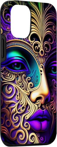 Vista 3 de Funda para disfraz de Mardi Gras psicodélico mágico para iPhone 15