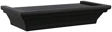 Vista 2 de Greenbrier Estante flotante negro, 8.625 pulgadas x 4 pulgadas x 1.5 pulgadas