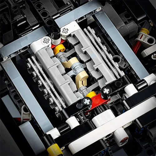 Vista 6 de Lego Technic Porsche 911 RSR Juego de construcción, modelo de coche realista, kit de construcción avanzada