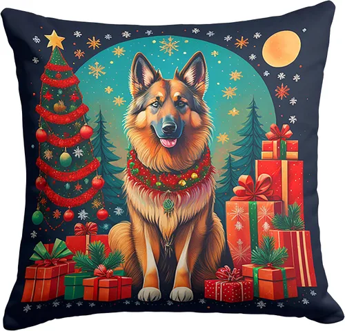 Vista 13 de Caroline's Treasures DAC1082PW1414 Affenpinscher - Almohada decorativa de tela navideña, lavable a máquina, para interiores y exteriores, para sofá