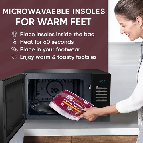 Vista 4 de Snook-Ease Botines térmicos gruesos y cálidos calentadores de pies de invierno con inserciones calentables para microondas - Botines calefactables