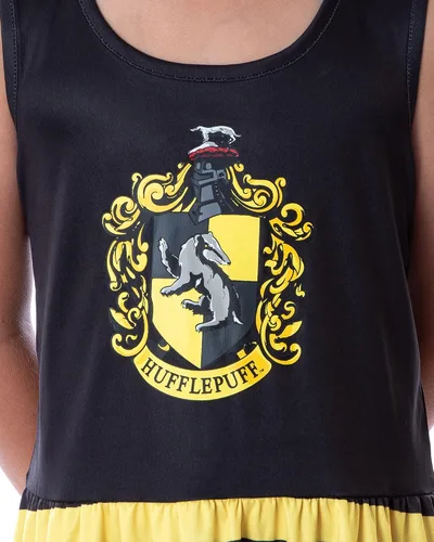 Vista 3 de Harry Potter Camisón de pijama con diseño de rayas y logotipo de cresta para niñas