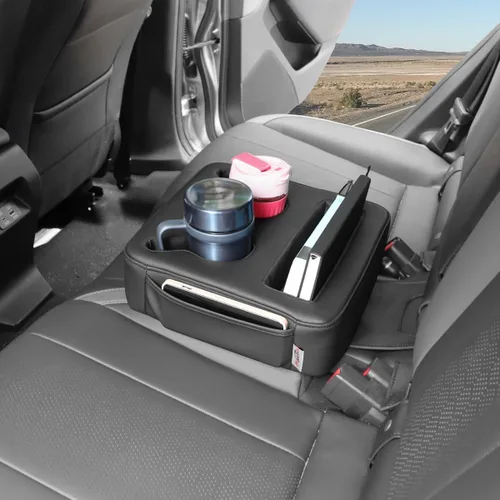 Vista 8 de MARCHFA Portavasos para el asiento trasero del automóvil, SUV, portavasos para asiento trasero, soporte para bebidas, organizador de asiento trasero