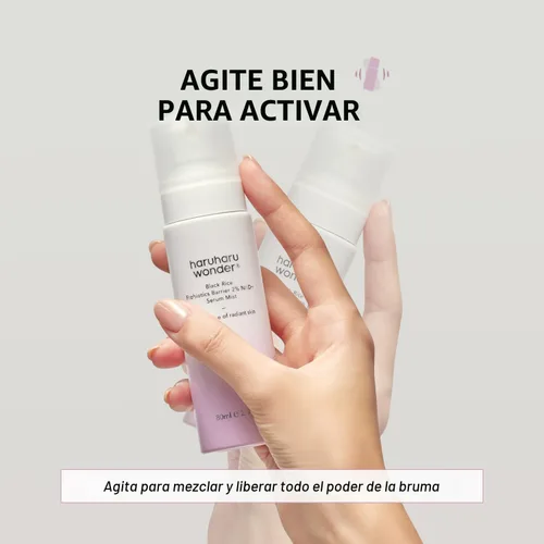 Vista 6 de HARUHARU Wonder Black Rice Probiotics 2% NAD+ Serum Mist, Bruma ultrafina, hidratante y rellenante, soporte de barrera, para piel sensible