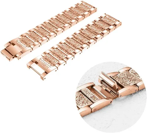 Vista 6 de Abanen Fossil - Correa de reloj para mujer Gen 5E de 1.654 in/Gen 6, 0.71 pulgadas, aleación ligera de metal brillante y cristal de liberación