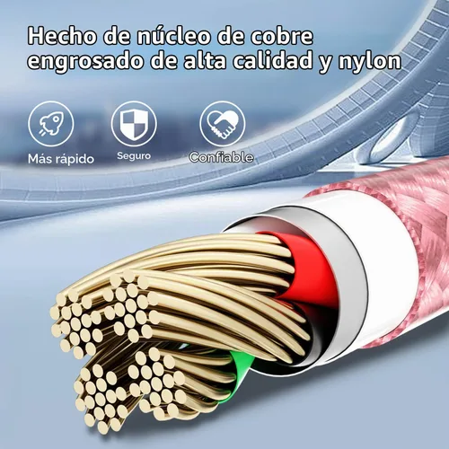 Vista 5 de Travel Essentials - Cable de carga múltiple 3 en 1, cable de carga universal para teléfono Micro USB Cable with Type-C,Micro USB,IP Port,Travel