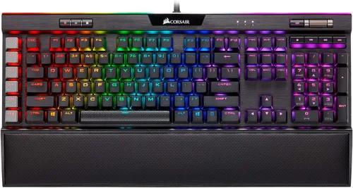 Vista 2 de Corsair K95 RGB Platinum XT Teclado mecánico para juegos LED RGB retroiluminado Cherry MX RGB azul negro y Sabre RGB PRO Champion Series FPSMOBA