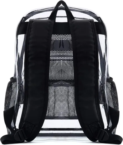 Vista 6 de Vorspack Mochila transparente de PVC resistente con correa reforzada para el lugar de trabajo universitario