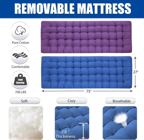 Vista 4 de Catre de Camping con Almohadilla Gruesa Catres para Dormir Cama de Camping Catre Plegable 450LBS(Carga Máxima) Cómodo Doble Capa Oxford Resistente
