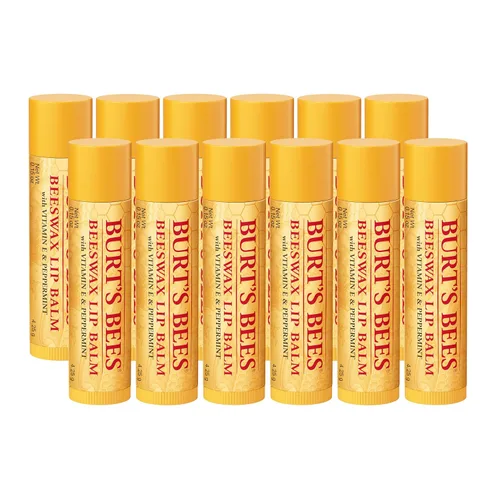 Vista 11 de Burt's Bees - Bálsamo labial hidratante 100% natural, de cera de abejas original con vitamina E y aceite de menta - 4 tubos