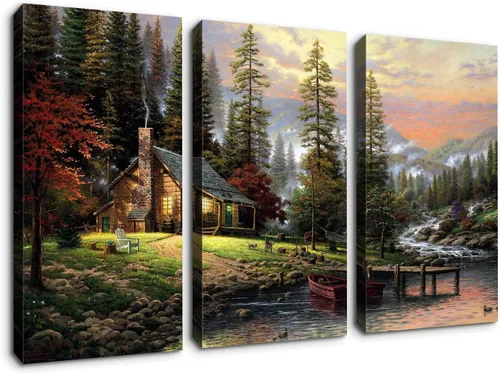 Vista 16 de Denozer - Lienzo decorativo para pared de 3 piezas - La reproducción de pintura al óleo de Ukiyoe Giclée, impresiones en lienzo estiradas