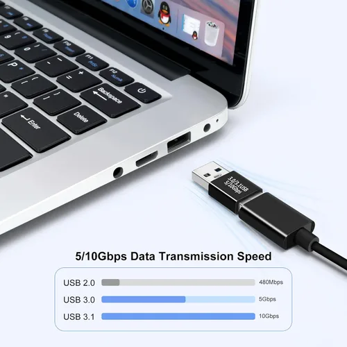 Vista 2 de Paquete de 2 adaptadores USB 3.0/3.1 macho a macho y adaptador OTG 3.0 USB A a A, extensión o expansión